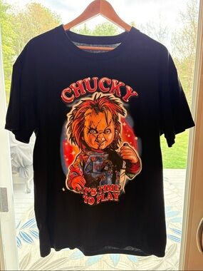 Chucky Graphic Tee in Black - It's Time to Play